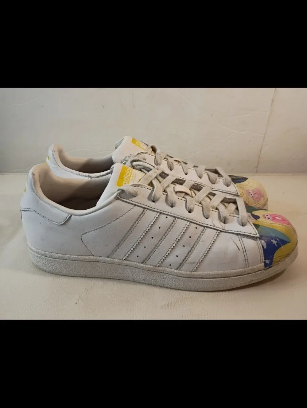 Adidas Originals White Superstar Pharrell Supershell Leather Sneakers Mens 7.5